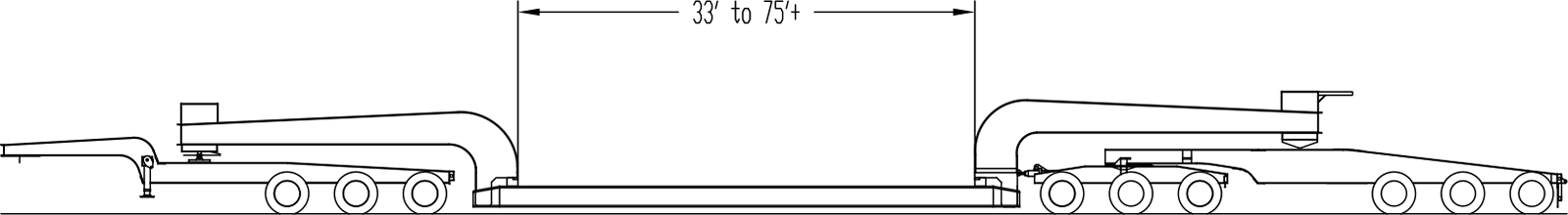 Flat and Depressed Well 13 Axle Trailer