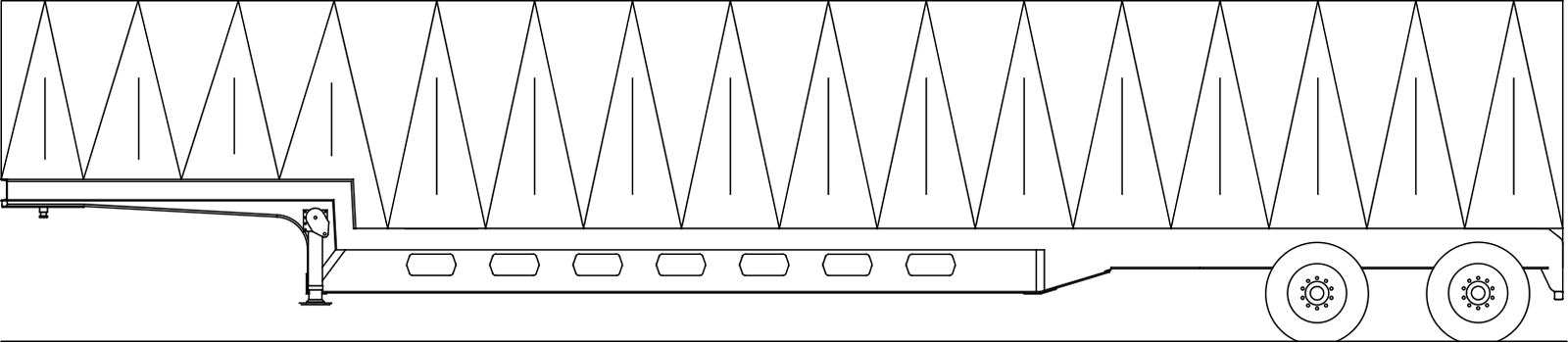 48' Curtainside Drop Deck Trailer