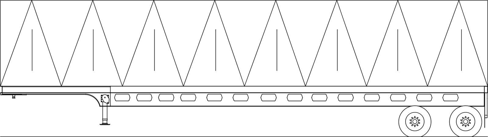 48' Curtainside Flatbed Trailer